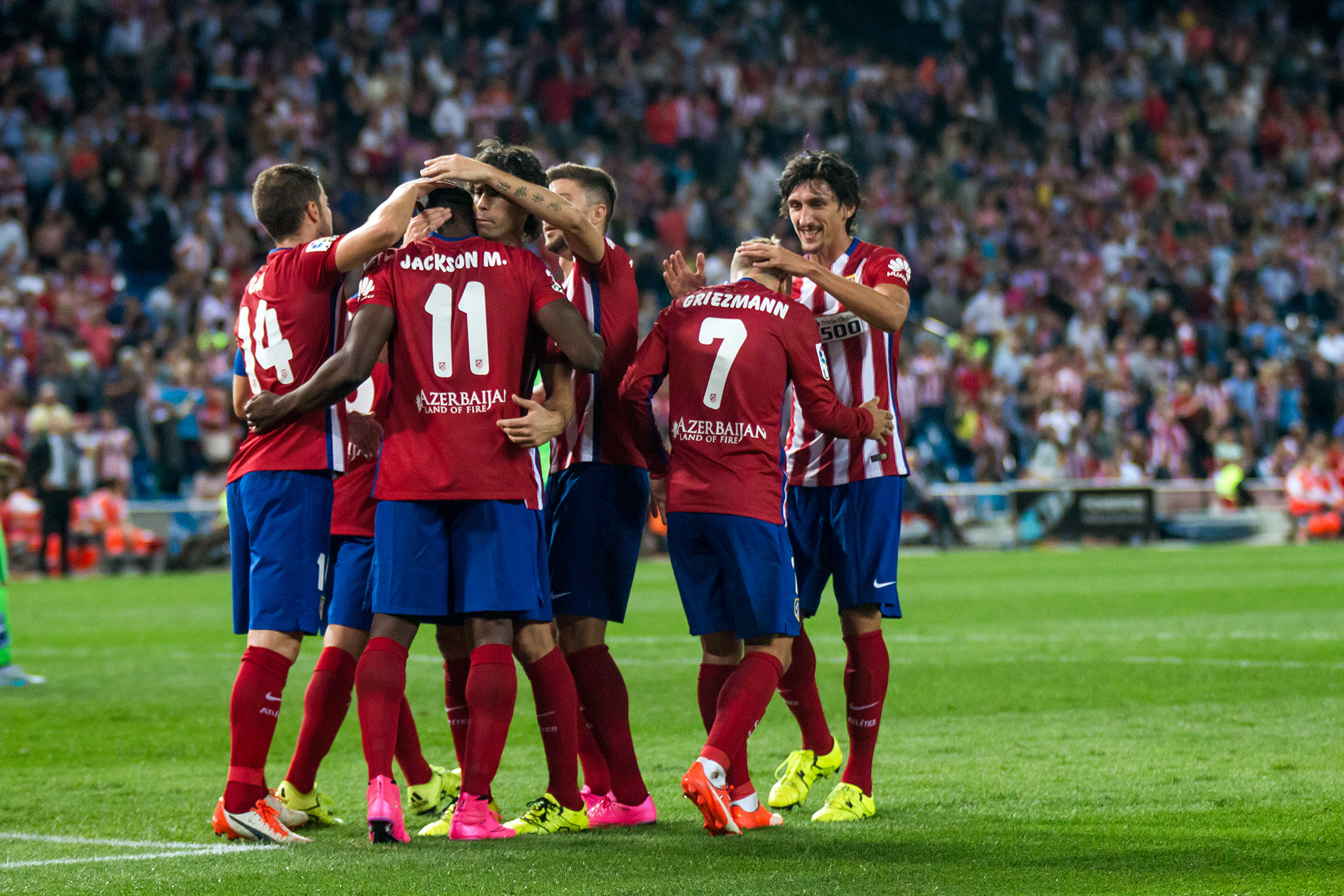 Un gris Atlético gana al Getafe Equipo celebracion gol
