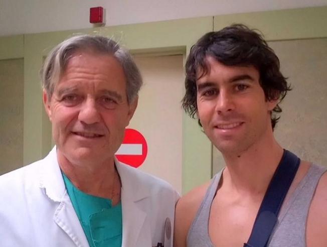 Tiago, operado de su fractura Tiago en la clínica Fremap