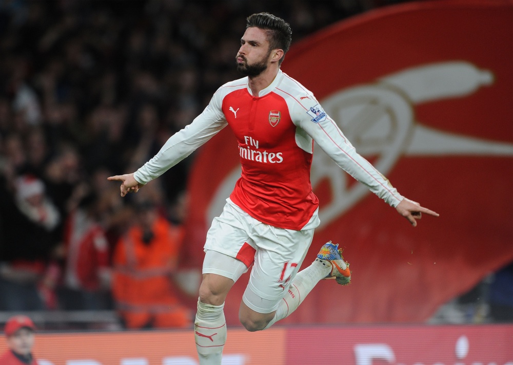 Celebración Giroud - Arsenal Celebración Giroud - Arsenal