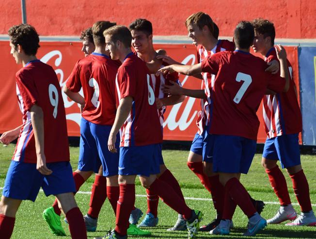 Celebración Atletico de Madrid juvenil DH Celebración Atletico de Madrid juvenil DH
