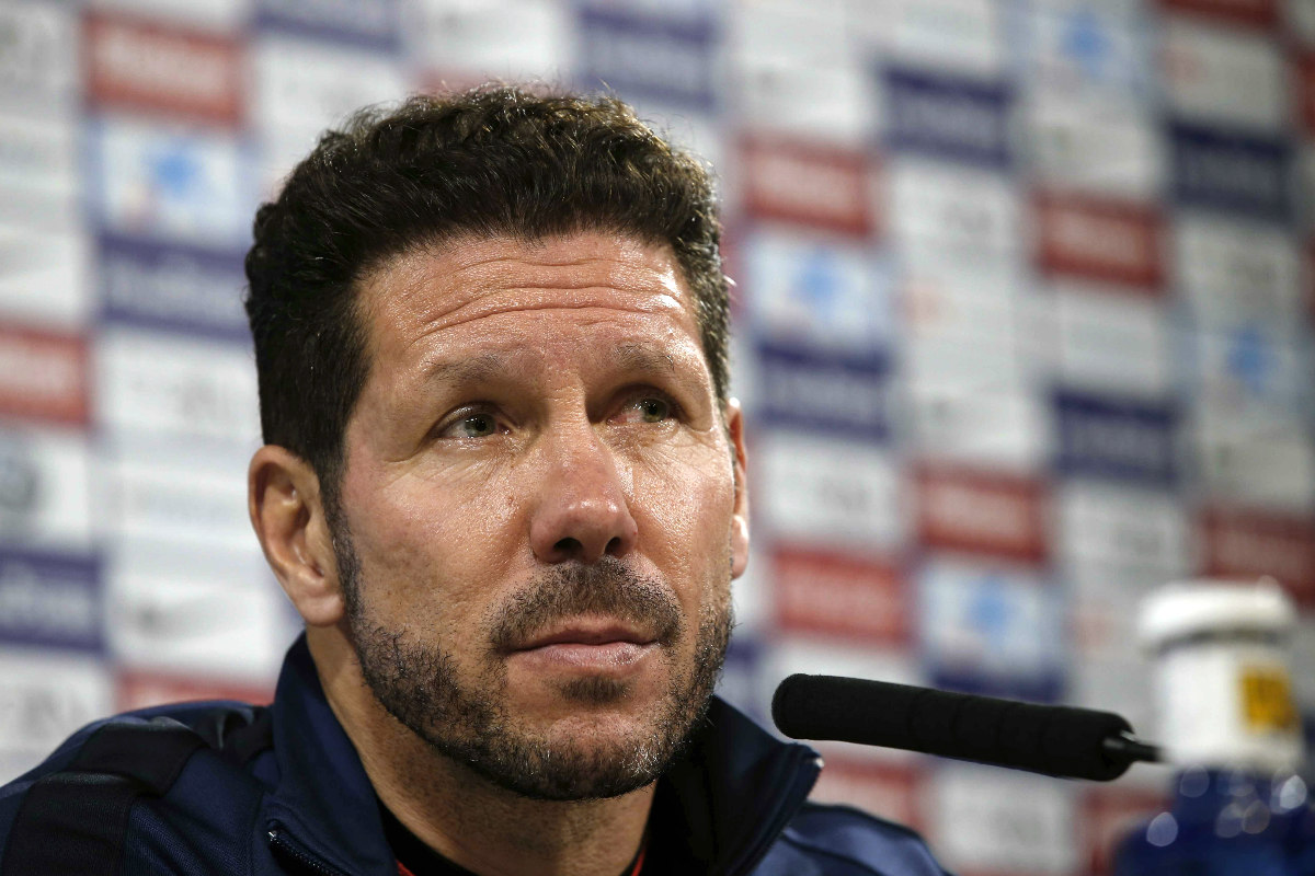 Simeone: “Griezmann es intransferible pero no podemos atarle con cadenas” Simeone en rueda de prensa | Foto: okdiario.com