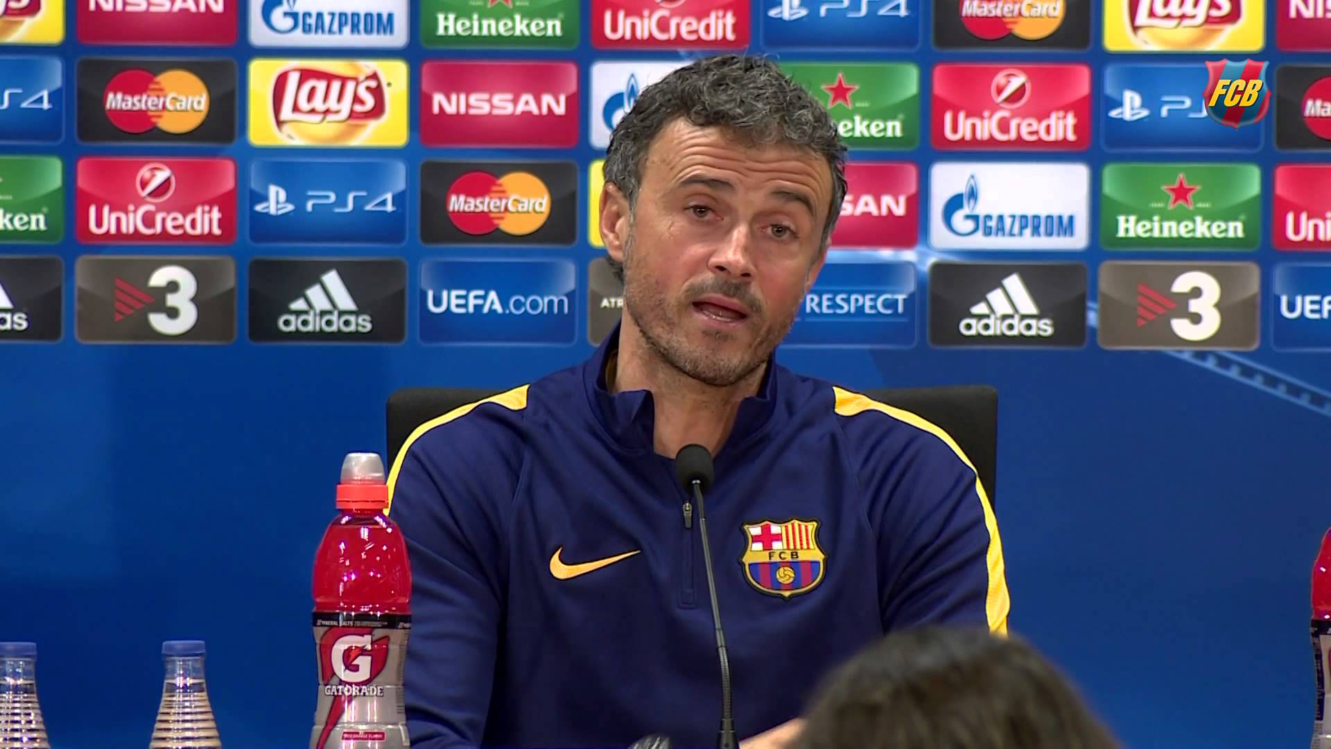 Luis Enrique: “El Barça sabe gestionar un partido de tanta intensidad” Luis Enrique atiende a los medios