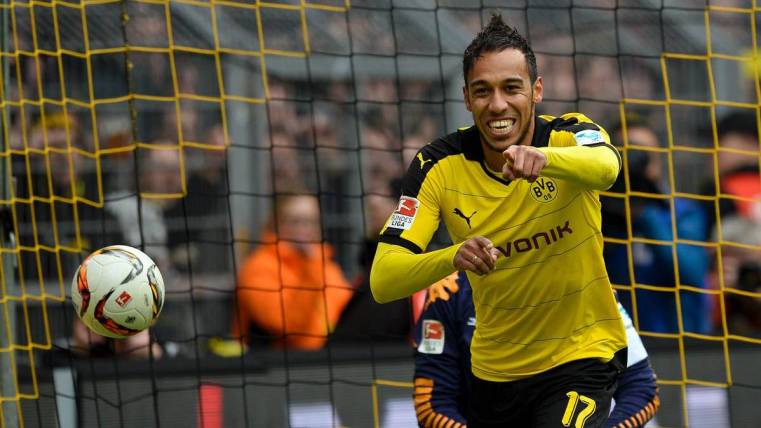 Aubameyang como futbolista del Borussia Dortmund