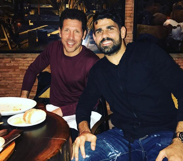 Simeone y Diego Costa: "Gran reencuentro y grandes recuerdos"