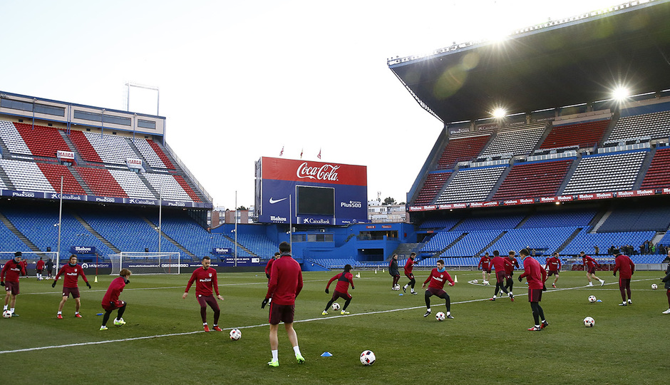 Último entrenamiento previo a los Cuartos de final de Copa
