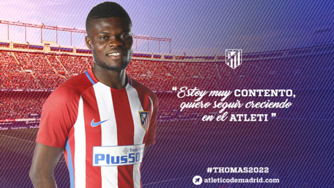 Thomas renueva hasta 2022 Thomas renueva con el Atlético