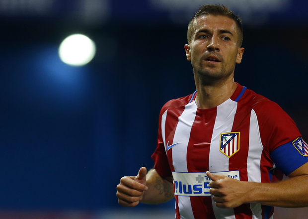Gabi entra en la historia rojiblanca tras cumplir 350 partidos con Atleti Gabi en el partido contra el Bayer Leverkusen.