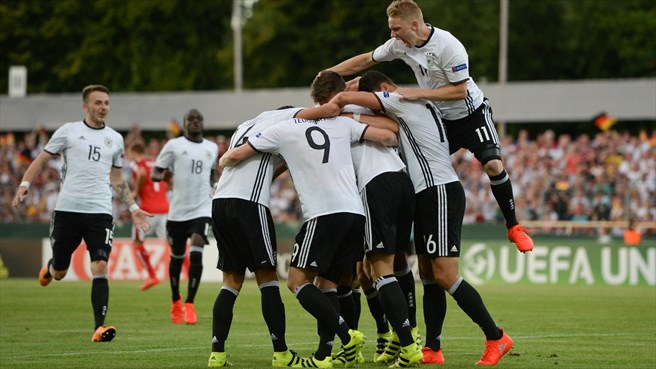 Alemania U19 celebrando un gol Alemania U19 celebrando un gol