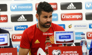 Diego Costa habló después del entrenamiento de hoy. |Foto: Sefutbol.com