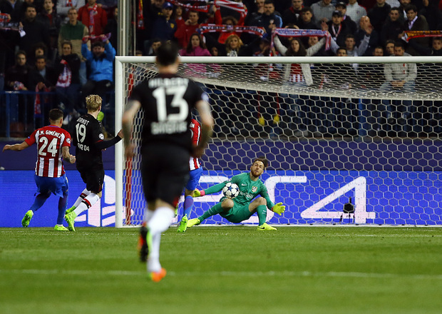 Jan Oblak parando un disparo Jan Oblak parando un disparo
