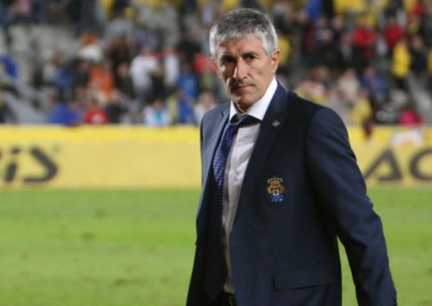 Setién: "El Atlético es un grandísimo equipo" Setién, durante un partido