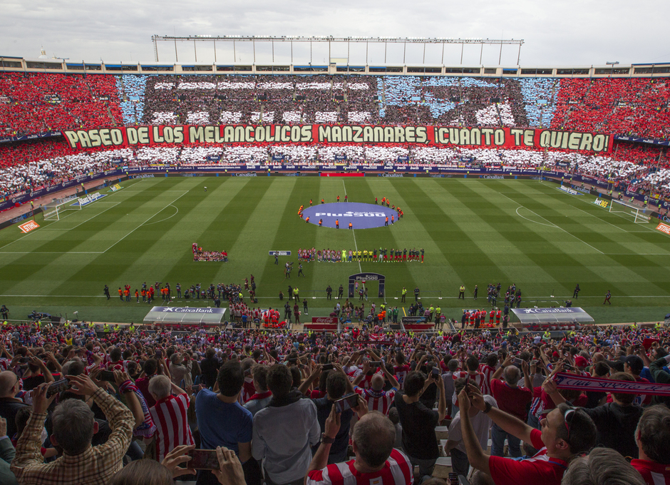 El Vicente Calderón en su último partido de Liga