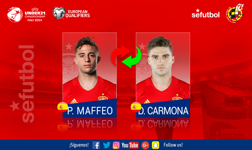 David Carmona sustituirá a Pablo Maffeo.