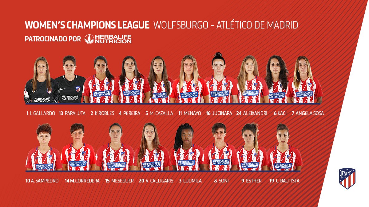 El Atlético Femenino viaja con 18 jugadoras