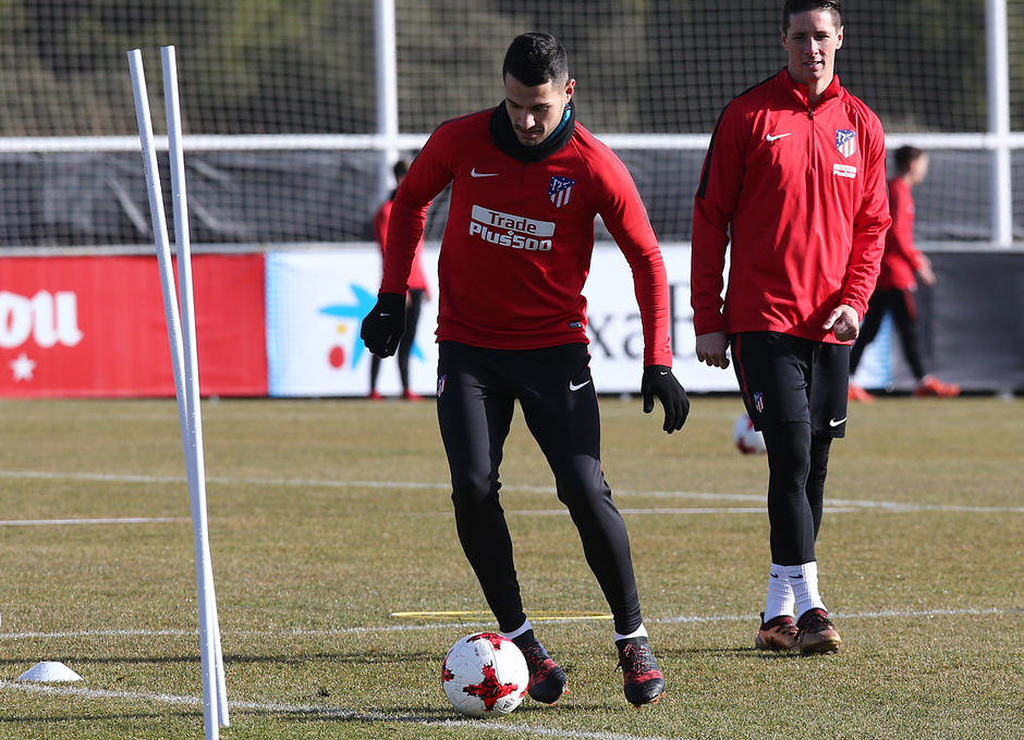 Koke vuelve a ejercitarse con el grupo mientras que Filipe continúa al margen