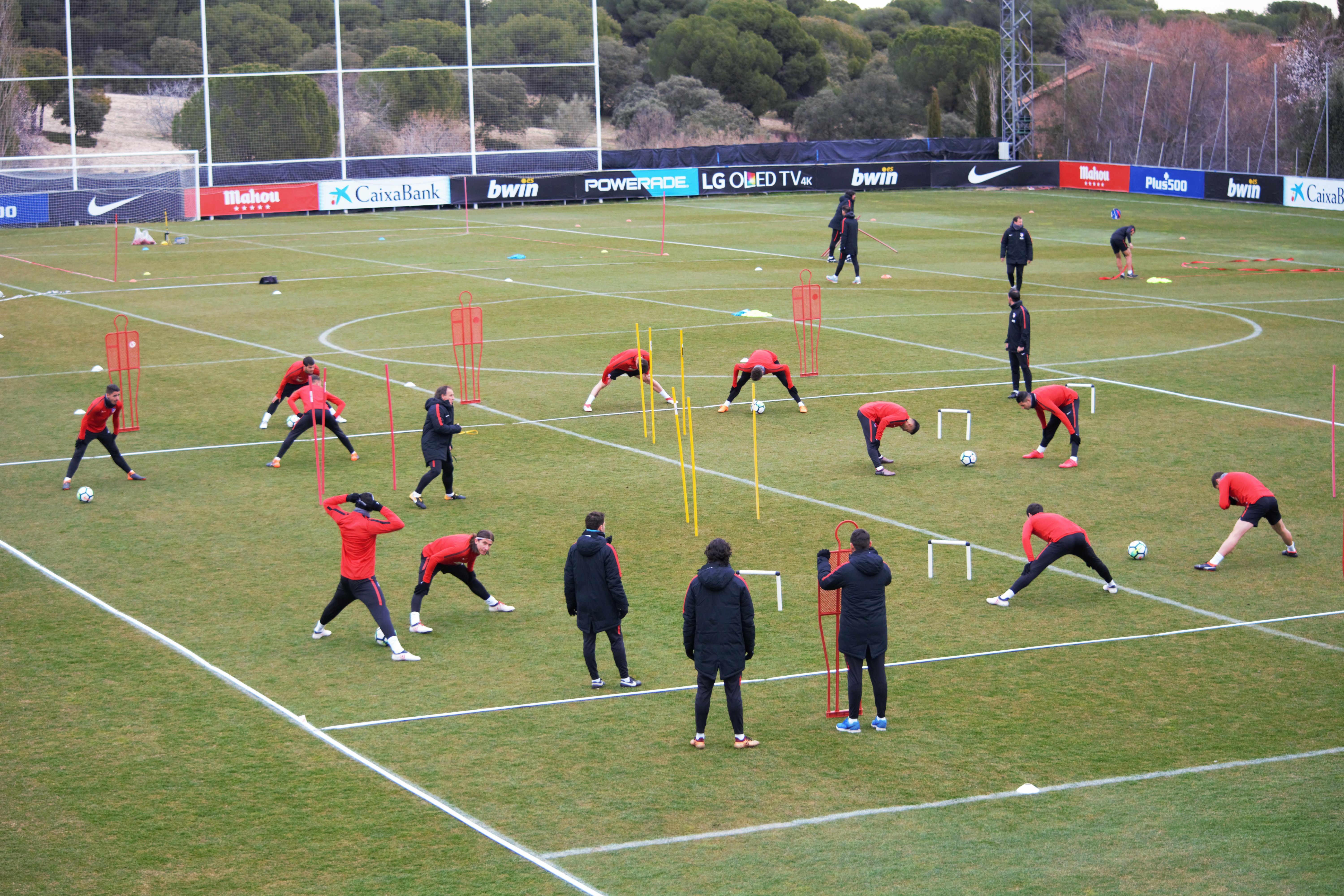El Atlético entrena por última vez antes de recibir al Leganés
