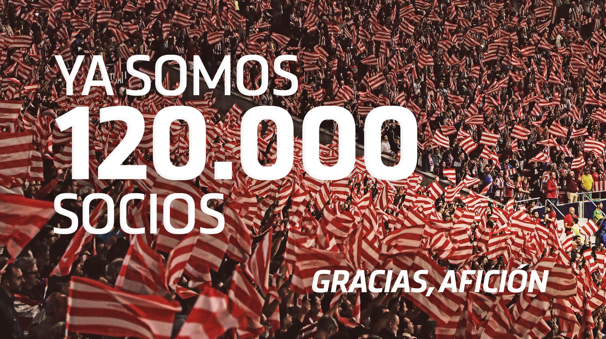 El Atlético ya tiene 120.000 socios