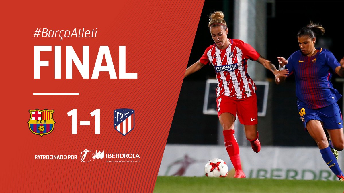 CRÓNICA 1-1 | El Atlético Femenino sufre pero sale vivo de Barcelona