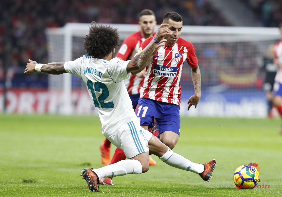 Marcelo y Ángel Correa (Atlético de Madrid 0-0 Real Madrid)