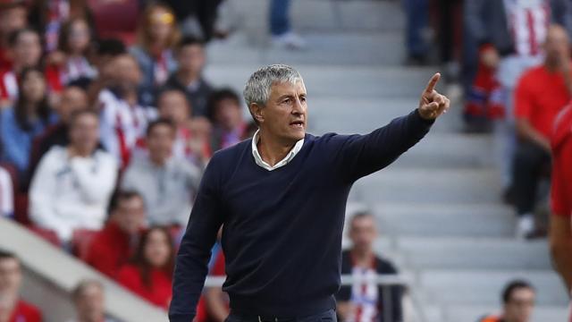 Quique Setién: "Hemos hecho lo que hemos podido, no es fácil ante el Atlético"