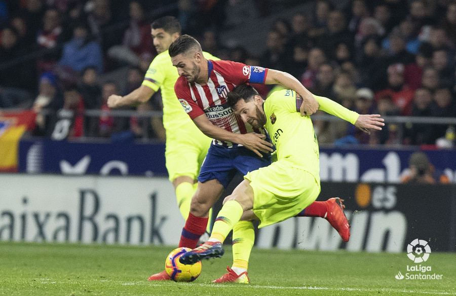 Koke, Messi (Atlético de Madrid 1-1 FC Barcelona)