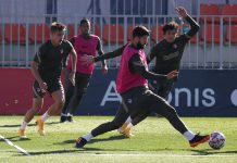 El Atlético vuelve al trabajo con Llorente en el gimnasio entrenamiento atletico sin llorente