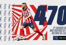 Koke iguala a Collar: tercer jugador con más partidos del Atlético Koke