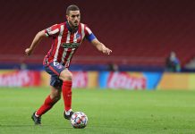 Koke apercibido para el derbi Koke