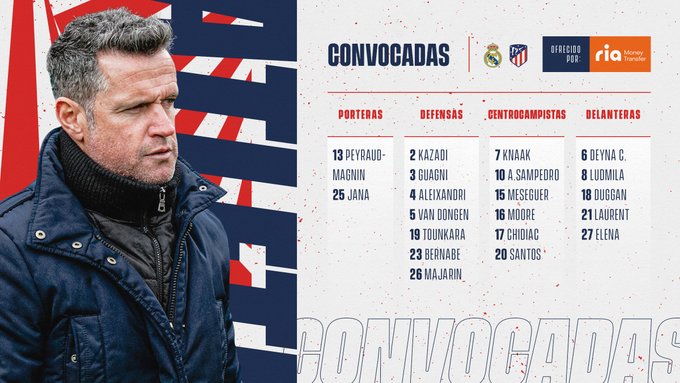 convocatoria atletico femenino real madrid convocatoria atletico femenino real madrid