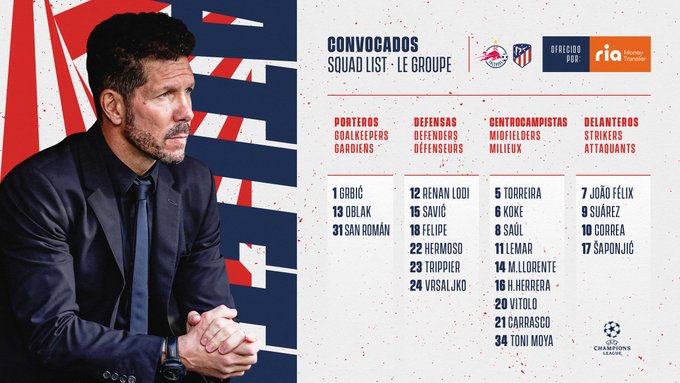 convocatoria salzburgo convocatoria atlético salzburgo