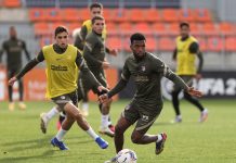 El Atlético piensa en el Valladolid sin los titulares entrenamiento atlético