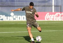 Luis Suárez se entrena en solitario pendiente de la PCR Luis Suárez