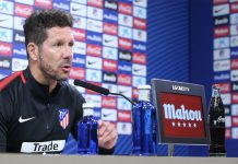 Simeone: «Cada jugador da lo máximo; ése es el camino» Simeone