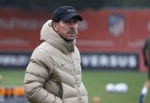Simeone: «Saúl está trabajando duro y será importantísimo» simeone