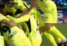 Locura absoluta: Así celebró el Atlético el 1-2 en Ipurúa