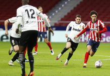 El Valencia registra un positivo en Covid-19 tras jugar contra el Atlético Valencia