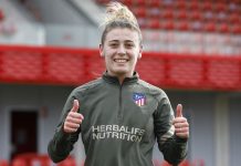 Menayo vuelve a entrenarse en el césped carmen menayo