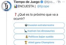La indignante encuesta de COPE mofándose del Atlético cope tiempo de juego
