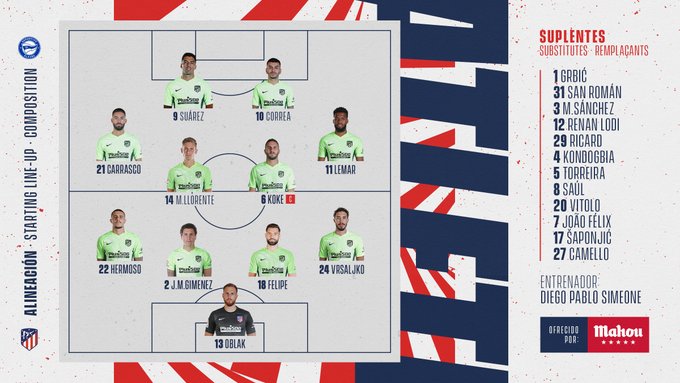 once alavés atlético once alavés atlético