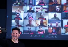Simeone charló con los entrenadores de la Academia simeone academia