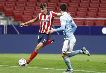 Los carrileros asistieron ante el Celta Celta
