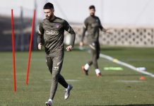 Carrasco se entrena al margen esperando llegar al Celta carrasco