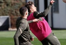 Giuliano Simeone entrenó con el primer equipo giuliano simeone