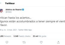 Respuesta contundente del Atlético a las quejas del arbitraje del derbi