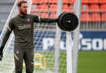 Oblak, única ausencia en el entrenamiento del Atlético