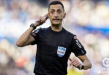 Sánchez Martínez para el Getafe; Iglesias Villanueva en el VAR
