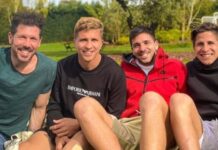 Simeone se reúne con su familia en Argentina simeone giuliano giovanni gianluca