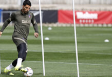 Luis Suárez enciende las alarmas en el entrenamiento Luis Suárez
