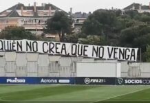 La afición colchonera lo tiene claro: «Quien no crea, que no venga» Atlético QUIEN NO CREA QUE NO VENGA
