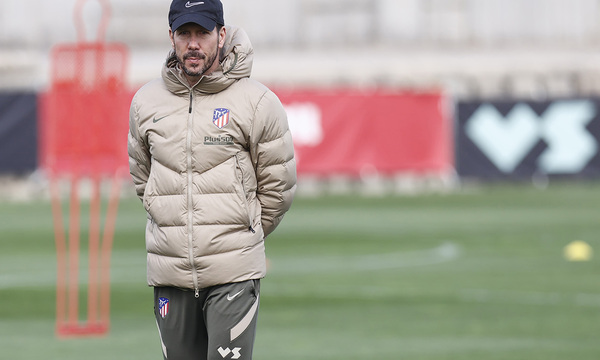 Simeone durante la sesión Simeone durante la sesión